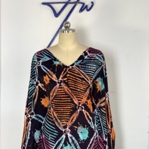 Splash Line Print Chiffon